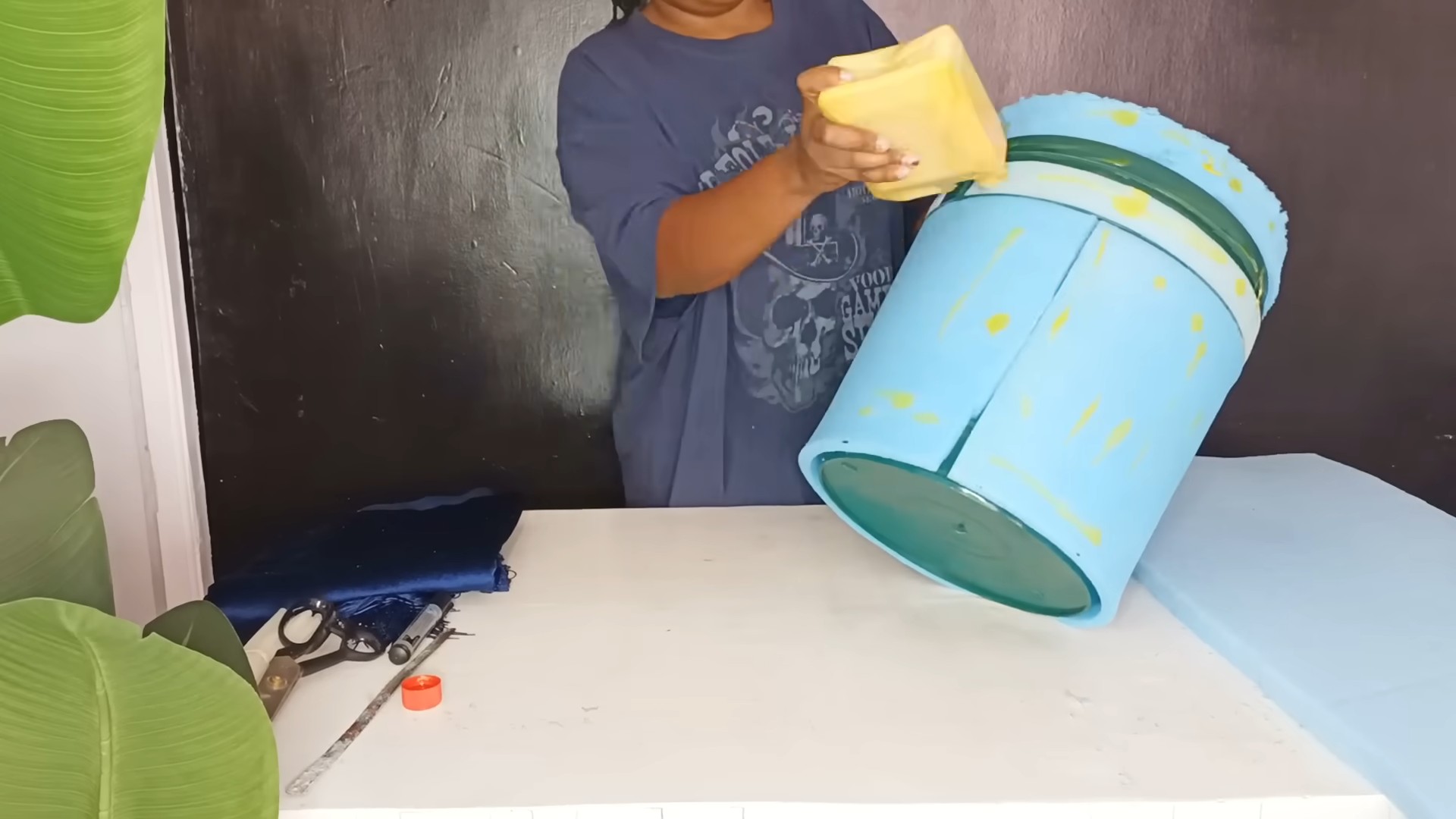 DIY Ottomane aus Eimer